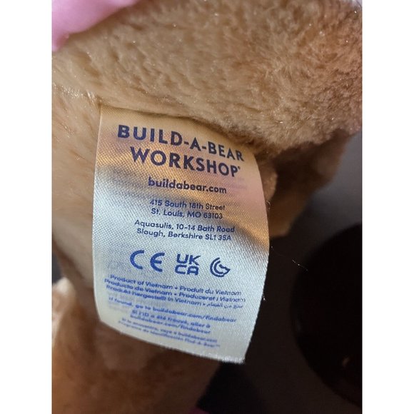 Build-A-Bear Tan Bunny Floppy Ears w/Pink Velvet Rhinestone Hoodie Skirt Outfit - Picture 16 of 16